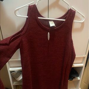 Open shoulder sweater